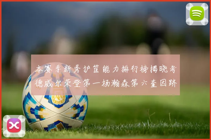 本赛季新秀护筐能力排行榜揭晓考德威尔荣登第一杨瀚森第六奎因跻身前十